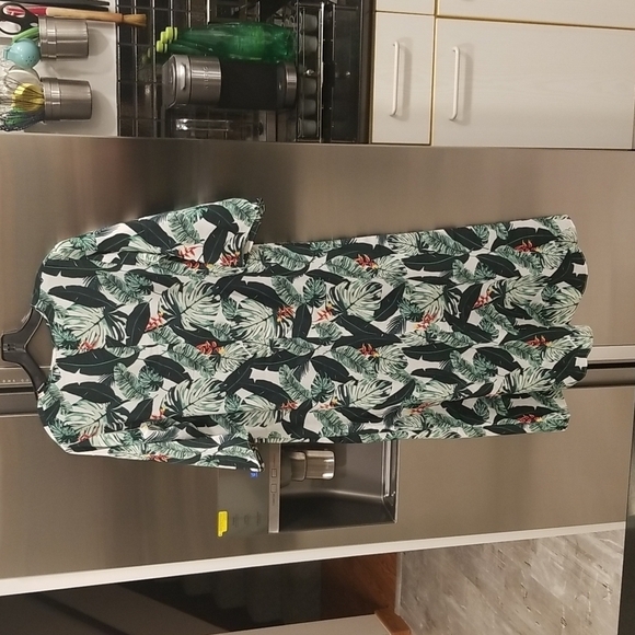 💕RACHEL ZOE COLLECTION💕 Palm Print Duster ~ Tropical Caftan Dress One Size NWT - Picture 14 of 15